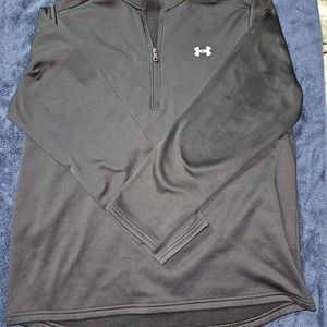 Under Armour Loose Black Quarter Zip Pullover Long Sleeve